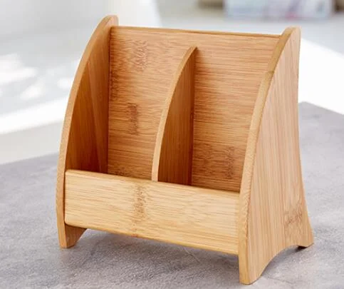 Creative Mini Storage Box Natural Bamboo Wood Desk Organizer