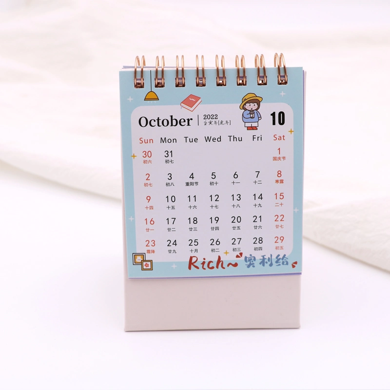 DIY Desktop Page-Turning Perpetual Calendar Wooden Retro Art Calendar Office Creative Cute Trinkets