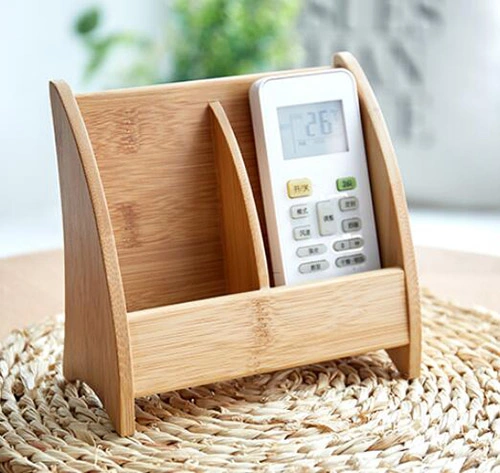 Creative Mini Storage Box Natural Bamboo Wood Desk Organizer