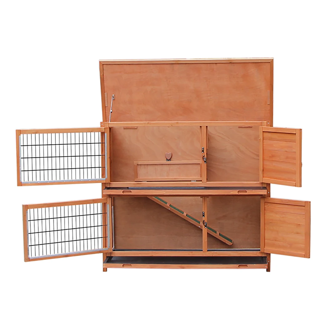 Hot Sale Waterproof Wooden Bird Cage Breathable Two Storeys Home Premium Wooden Pet House