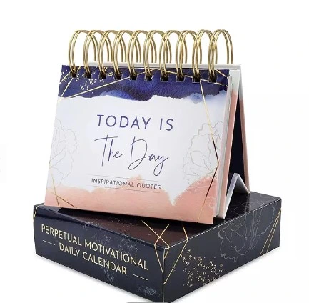 Wholesale Custom Wood Office Design Printing Wooden Perpetual Advent 2023 Stand Desk Calendar