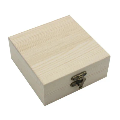小さな木製ギフトボックス、ボトル包装、ジュエリーボックス、ロック付き木製収納ボックス