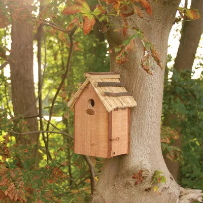 ガーデンツールと機器 庭の巣箱 未完成の木製巣箱 鳥の巣ハウス